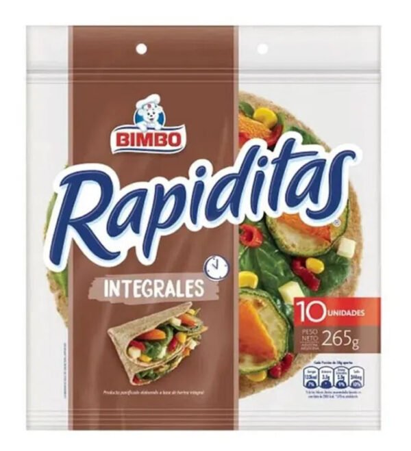 BIMBO RAPIDITAS INTEGRALES X 10 UN