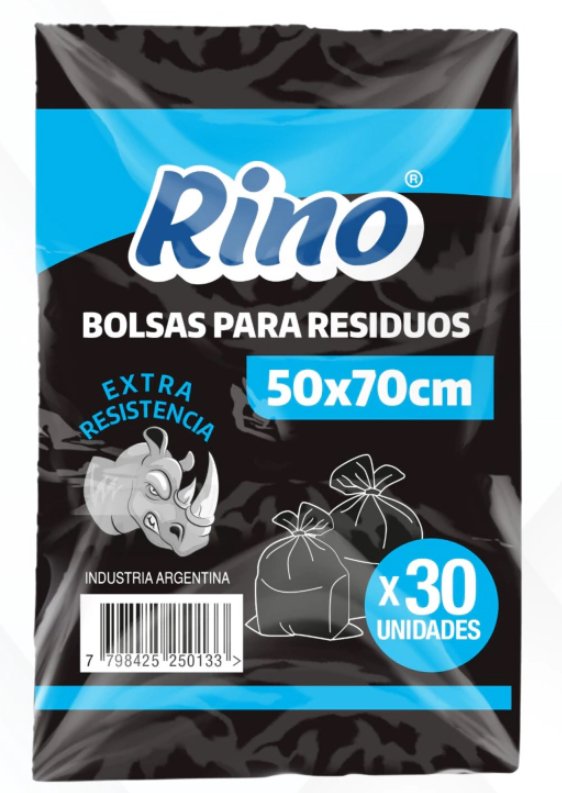 RINO BOLSAS DE RESIDUOS 50 x 70 x 30UN