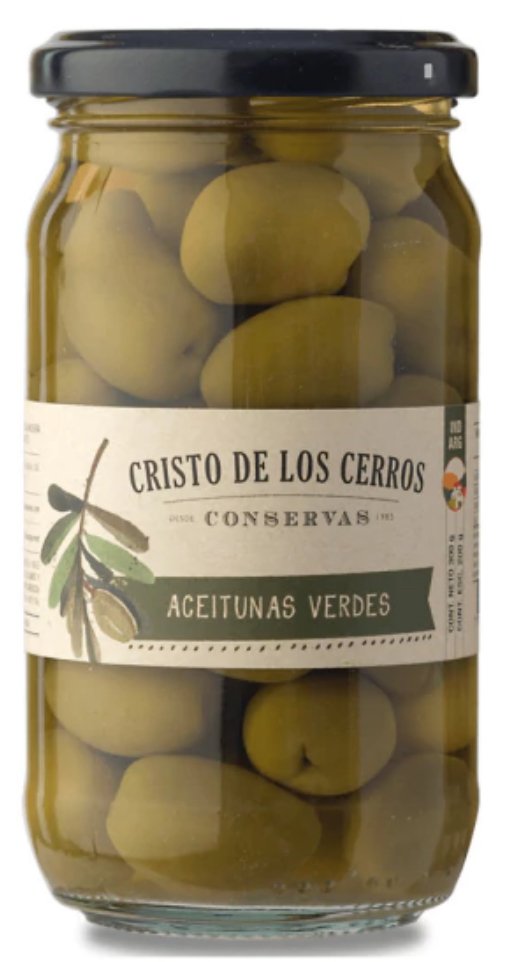 CRISTO DE LOS CERROS ACEITUNAS VERDES X 350GR