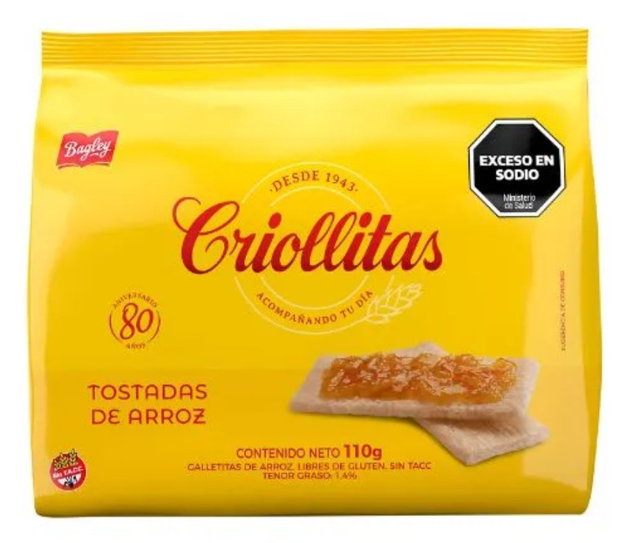 CRIOLLITAS TOSTADAS DE ARROZ X 110 GR