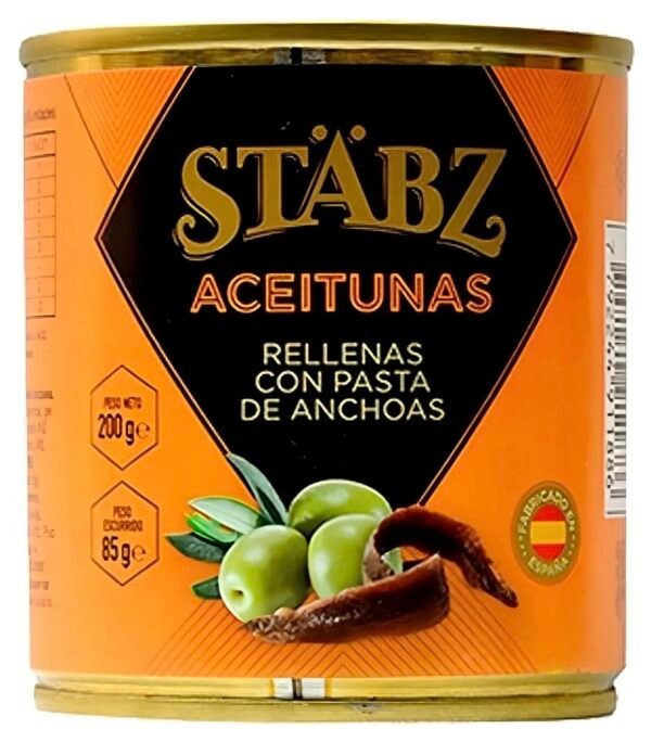 STABZ ACEITUNAS RELLENAS DE ANCHOAS 200G