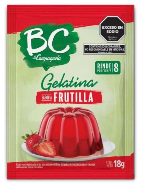 BC GELATINA FRUTILLA LIGHT X 18GR