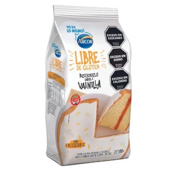 ARCOR PRE MEZCLA BISCOCHUELO VAINILLA SG 500G