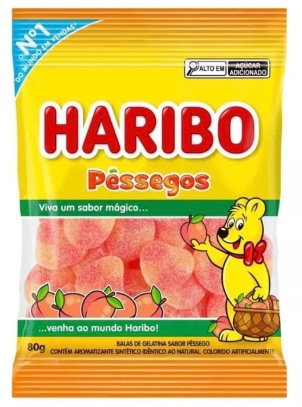 HARIBO PESSEGOS 80G