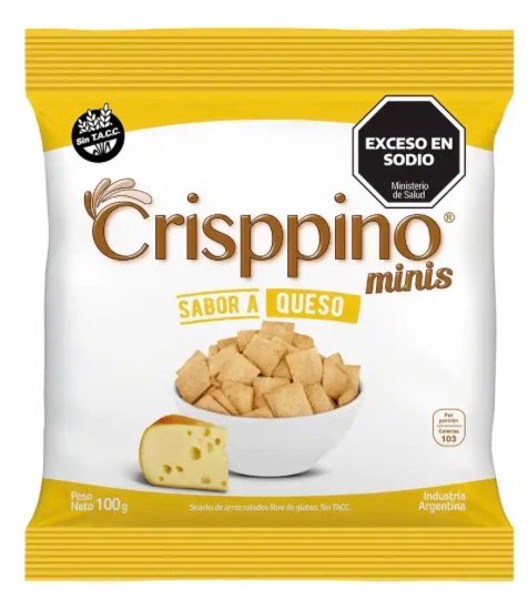 CRISPPINO GALLETITAS DE ARROZ SABOR QUESO 100G