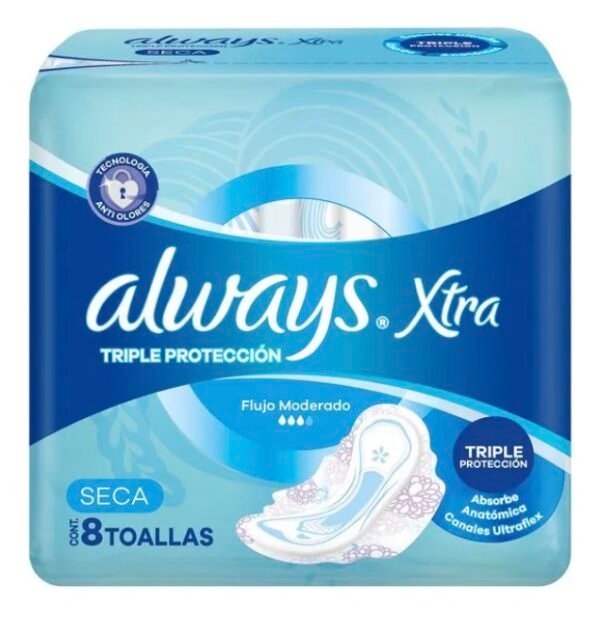 ALWAYS XTRA TOALLITAS X8