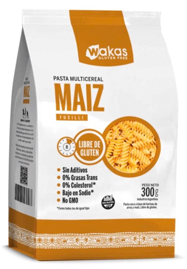 WAKAS FIDEOS MULTICEREAL MAIZ 300G SINTACC