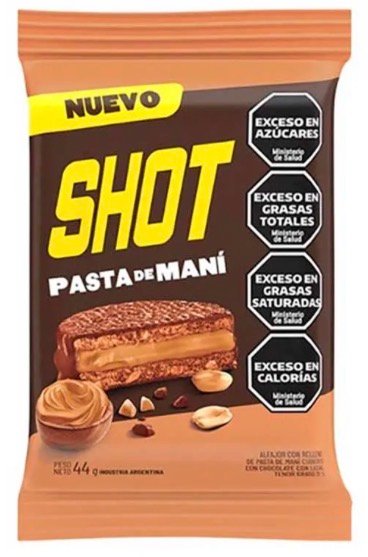 SHOT ALFAJOR DE PASTA DE MANI X 44GR