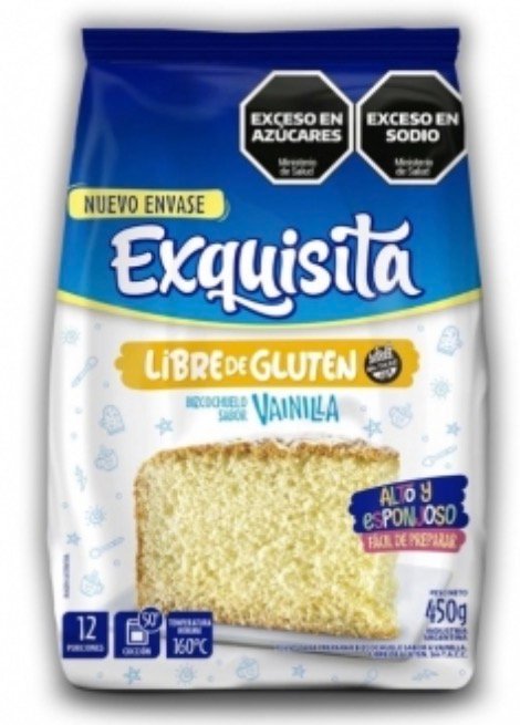 EXQUISITA BIZCOCHUELO VAINILLA SIN GLUTEN X 450GR